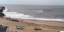 Playas con grandes olas en el pueblo de Vorupor Webcam - Thisted